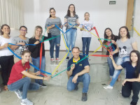 Acolhida as novas estagiárias