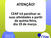 CEAP paralisa suas atividades