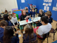 Turmas do Pré 1 A e B, montaram um 