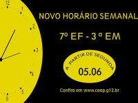 Horários semanais mudam na segunda