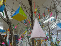 Construções geométricas em exposição